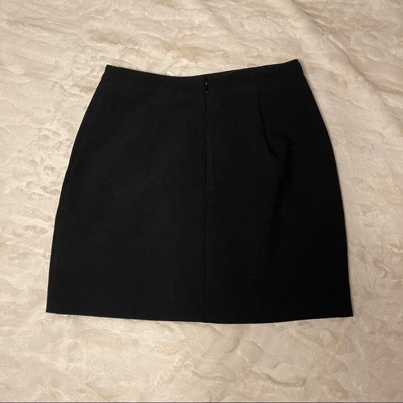 Black Mini Skirt With Gold Button Detailing - Picture 2 of 2